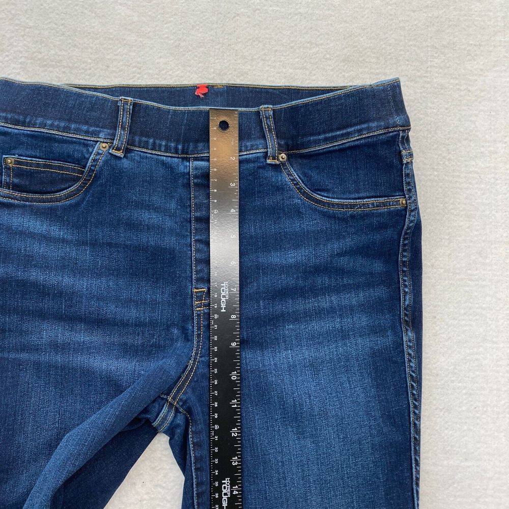 Spanx Jeans Women's 30x28 Pull On Skinny Ankle Dark Wash Blue Stretch Denim - Picture 7 of 12